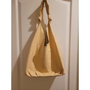 Elizabeth And James Boho Slouch Leather Knotted Bag Butter Yellow Very Soft